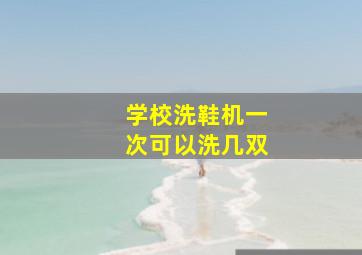 学校洗鞋机一次可以洗几双