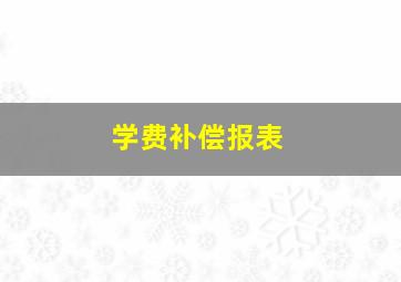 学费补偿报表