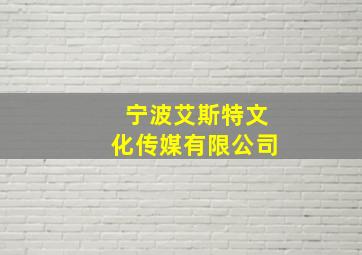 宁波艾斯特文化传媒有限公司