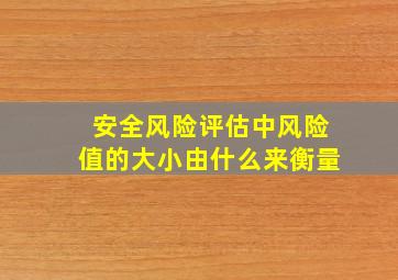 安全风险评估中风险值的大小由什么来衡量