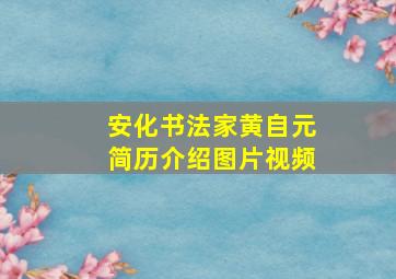 安化书法家黄自元简历介绍图片视频