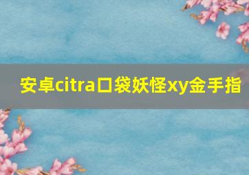 安卓citra口袋妖怪xy金手指