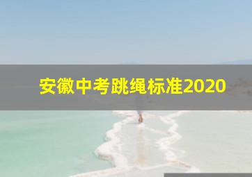 安徽中考跳绳标准2020