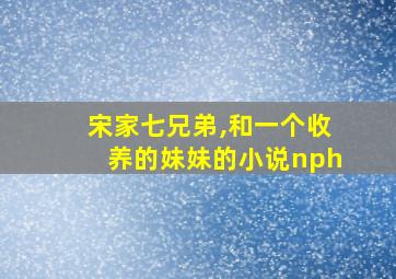 宋家七兄弟,和一个收养的妹妹的小说nph