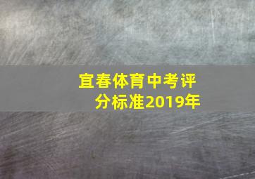 宜春体育中考评分标准2019年