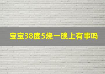 宝宝38度5烧一晚上有事吗