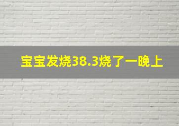 宝宝发烧38.3烧了一晚上