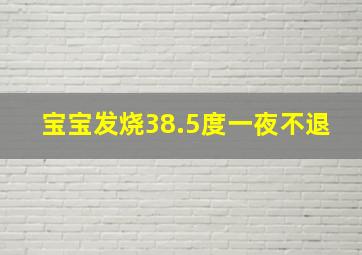 宝宝发烧38.5度一夜不退