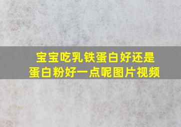 宝宝吃乳铁蛋白好还是蛋白粉好一点呢图片视频