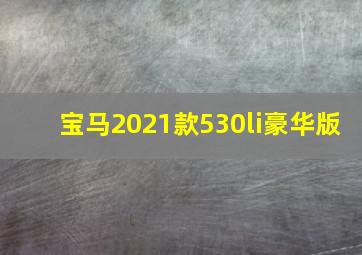 宝马2021款530li豪华版