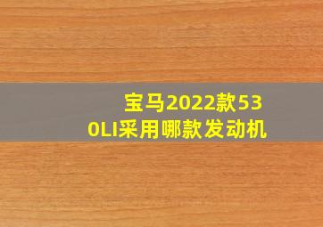 宝马2022款530LI采用哪款发动机