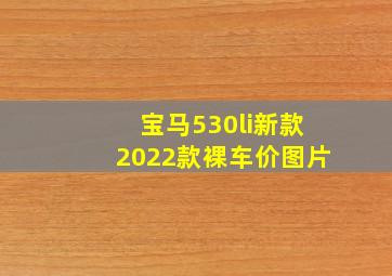 宝马530li新款2022款裸车价图片