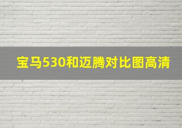 宝马530和迈腾对比图高清