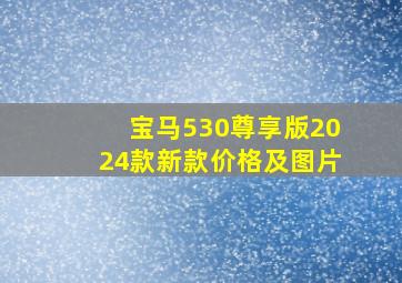 宝马530尊享版2024款新款价格及图片