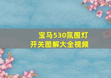 宝马530氛围灯开关图解大全视频