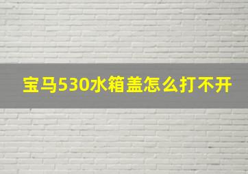 宝马530水箱盖怎么打不开