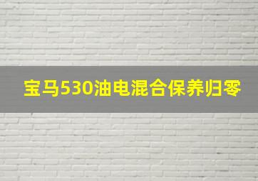 宝马530油电混合保养归零