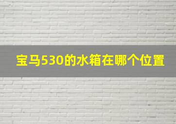 宝马530的水箱在哪个位置