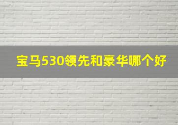 宝马530领先和豪华哪个好