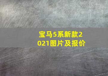 宝马5系新款2021图片及报价