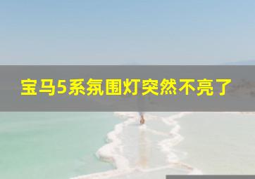 宝马5系氛围灯突然不亮了