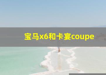 宝马x6和卡宴coupe