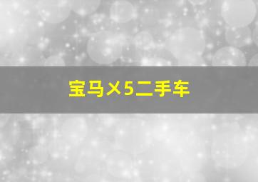 宝马㐅5二手车