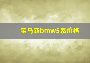 宝马新bmw5系价格