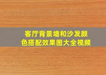 客厅背景墙和沙发颜色搭配效果图大全视频