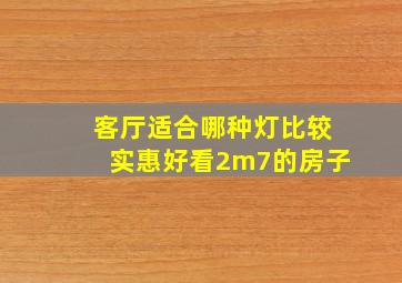 客厅适合哪种灯比较实惠好看2m7的房子