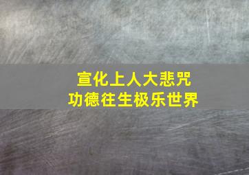 宣化上人大悲咒功德往生极乐世界