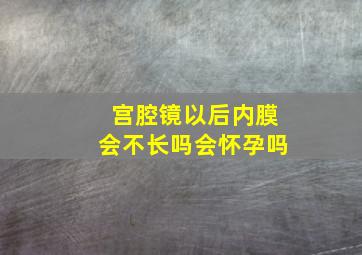 宫腔镜以后内膜会不长吗会怀孕吗