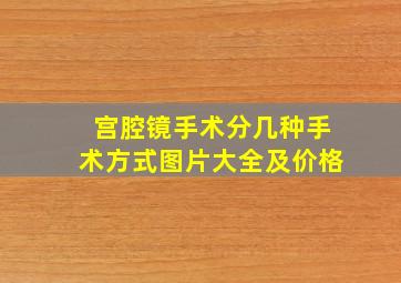 宫腔镜手术分几种手术方式图片大全及价格