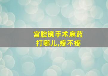 宫腔镜手术麻药打哪儿,疼不疼