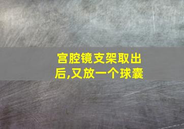 宫腔镜支架取出后,又放一个球囊