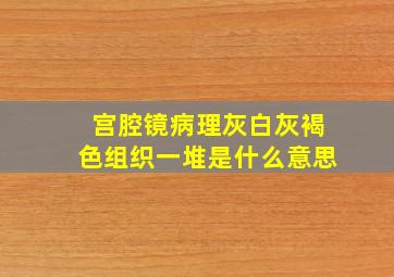 宫腔镜病理灰白灰褐色组织一堆是什么意思