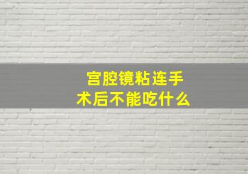 宫腔镜粘连手术后不能吃什么