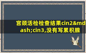 宫颈活检检查结果cin2—cin3,没有写累积腺