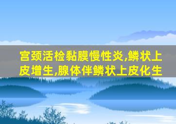 宫颈活检黏膜慢性炎,鳞状上皮增生,腺体伴鳞状上皮化生