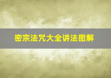 密宗法咒大全讲法图解