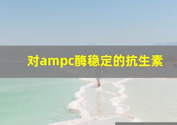 对ampc酶稳定的抗生素