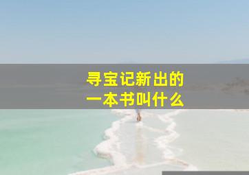 寻宝记新出的一本书叫什么