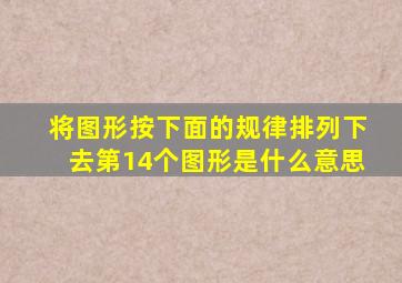 将图形按下面的规律排列下去第14个图形是什么意思