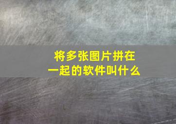 将多张图片拼在一起的软件叫什么