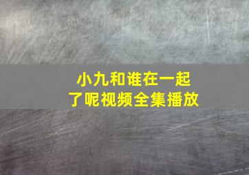 小九和谁在一起了呢视频全集播放