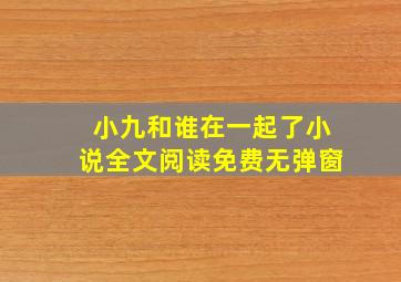 小九和谁在一起了小说全文阅读免费无弹窗