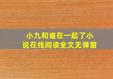 小九和谁在一起了小说在线阅读全文无弹窗