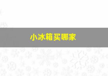 小冰箱买哪家