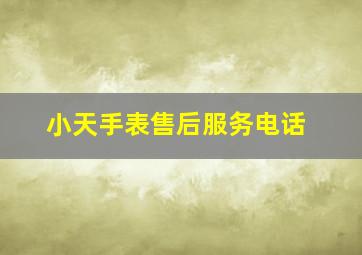 小天手表售后服务电话