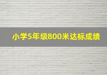 小学5年级800米达标成绩